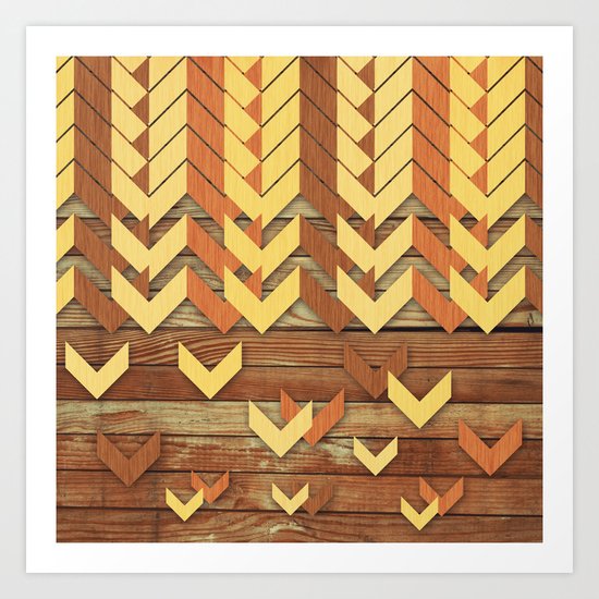 ZigZag Woody Art Print