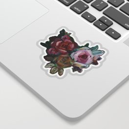 Floral Acrylic Painting 1 Sticker