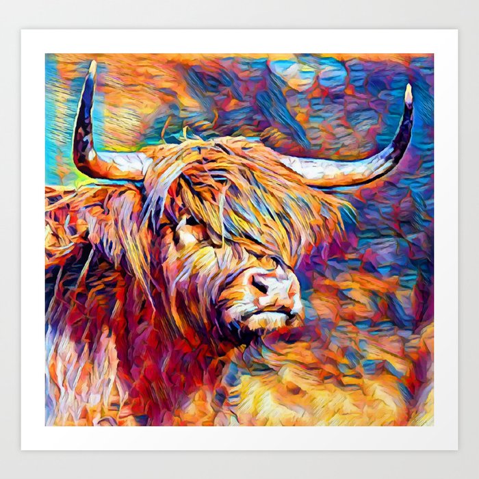 Highland Cow 6 Art Print