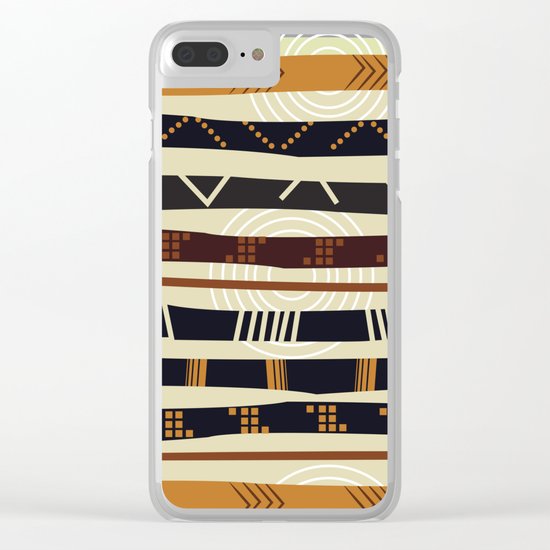African Tribal Pattern No. 35 Clear iPhone Case