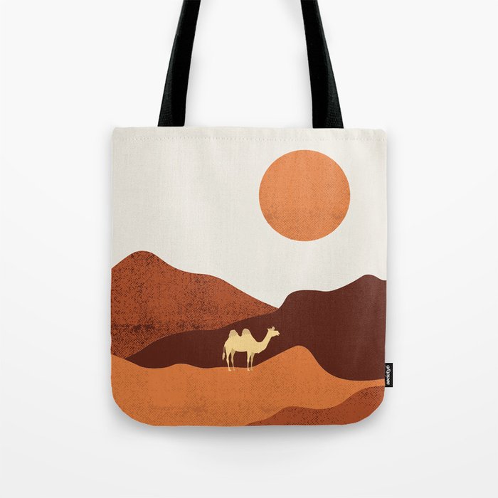 a lost camel in the desert Tote Bag