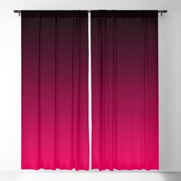 Modern Black and Bright Pink Ombre Blackout Curtain