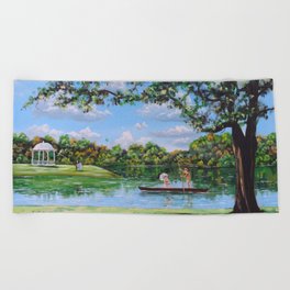 Mary Poppins in the park Beach Towel