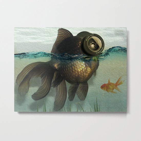Fish eye lens Metal Print