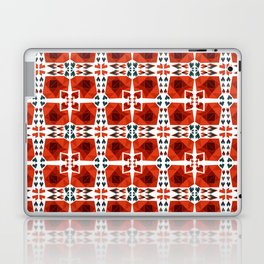 Red 3D retro heart pattern Laptop Skin