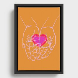 Hands & Heart Framed Canvas