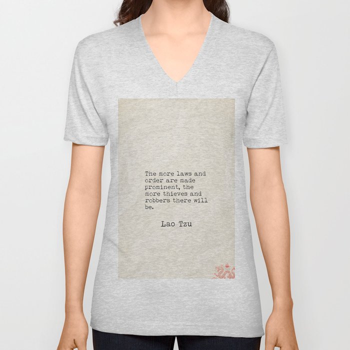East wise words Lao Tzu V Neck T Shirt