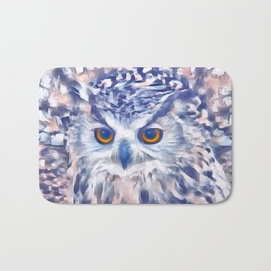 Fluffy owl Bath Mat