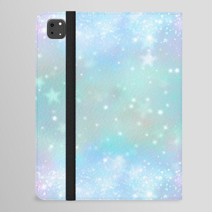 Iridescent Sparkly Stars Pattern iPad Folio Case
