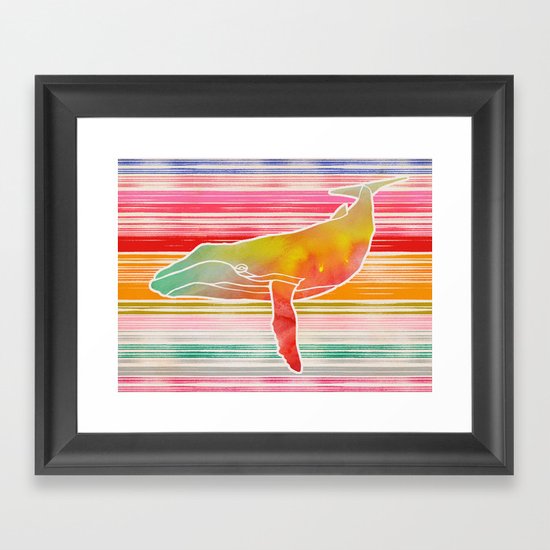 Whale Collage by Garima and Jacqueline Framed Art Print