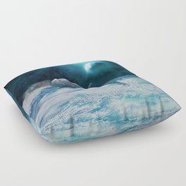 Freedom of dolphins Floor Pillow