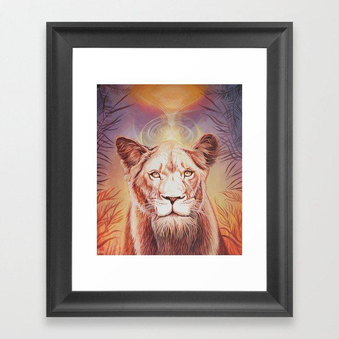Sol Lioness Framed Art Print