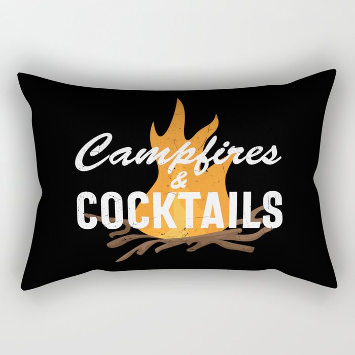 Campfires And Cocktails Rectangular Pillow