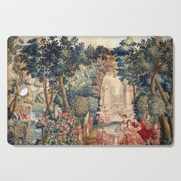Antique 18th Century Allegory of Spring French Tapestry Cutting Board