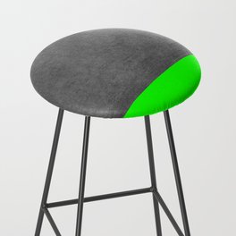 Neon Green and grey leather Bar Stool