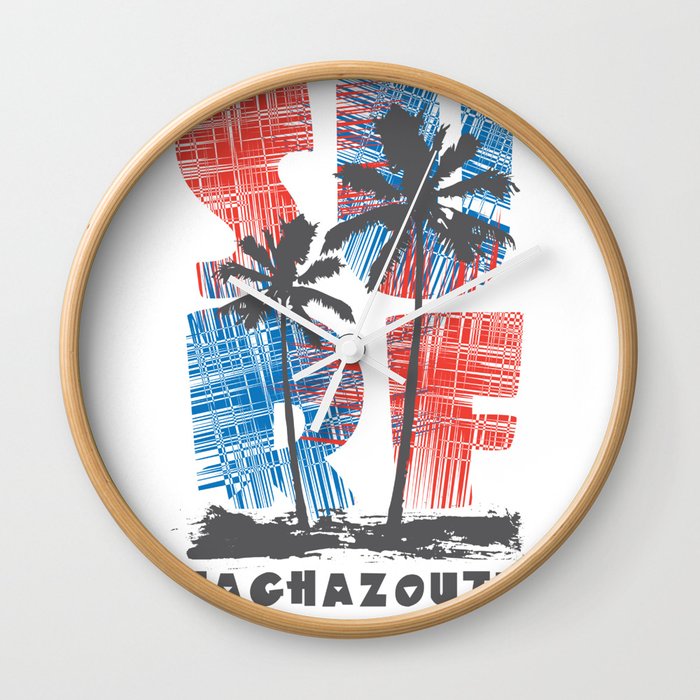 Taghazoute surf paradise Wall Clock