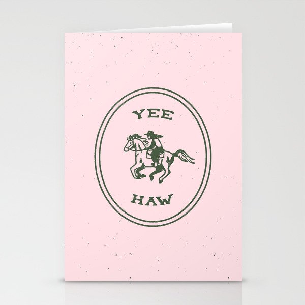 Yee Haw in Pink Stationery Cards