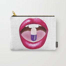 Red Lips with Pill Makeup Decor Watercolor Art Kiss Love Sexy Girl Fashion Poster Lipstick Carry-All Pouch | Beautifullips, Lipspainting, Painting, Giftforher, Fashionartprint, Redlipswithpill, Lipswatercolor, Teenbedroomdecor, Redlipsart, Homedecor 