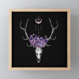Floral Desert Skull Framed Mini Art Print