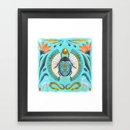 Egyptian Scarab Framed Art Print