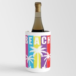 Beach Palm Vintage Retro Wine Chiller