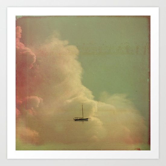 Once Upon a Time a Little Boat Art Print