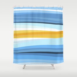 Blue Gold Colorspace 18000 Shower Curtain
