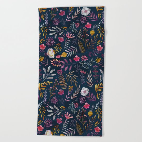 Floral Beach Towel