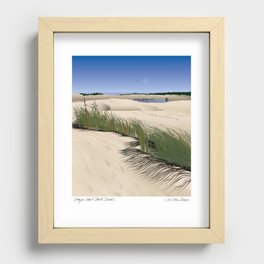 Oregon Coast Sand Dunes Recessed Framed Print