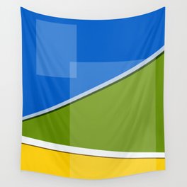 Yellow Green Blue Blends Into Beauty Wall Tapestry