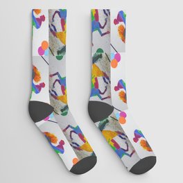 Colorful Horse and Rider Pop Y2K  Socks