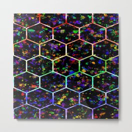 Rainbow Rad Geo Metal Print | Patternart, Prideart, 80Sdesign, Pop Art, Graphicdesign, Rainbow, 80Sart, Geometricdesign, Digital, Splatterart 