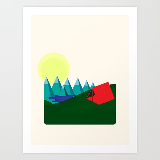 Camping is fun! Art Print