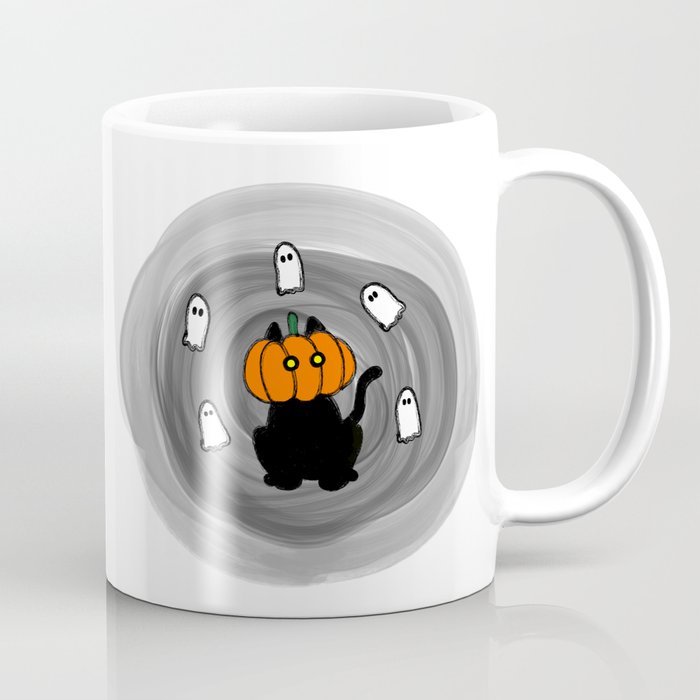 Halloween Pumpkin Cat Coffee Mug