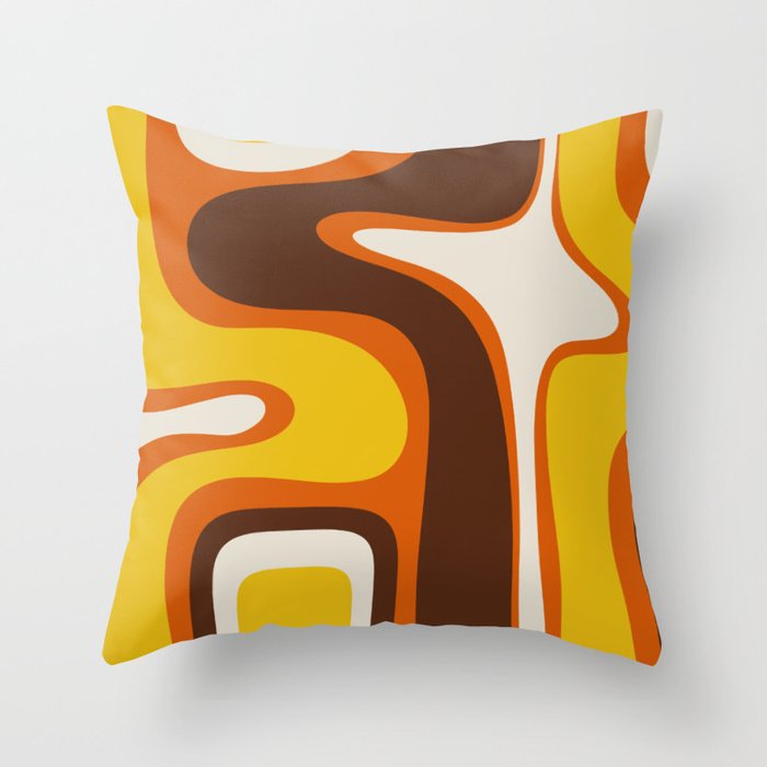 Copacetic 70s Retro Modern Abstract Pattern Orange Mustard Yellow
