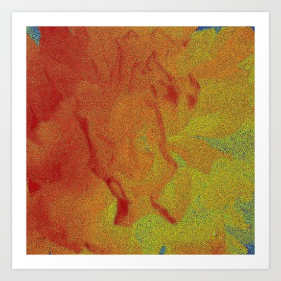 Flower | Flowers | Fading Flower | Red Abstract Art Print