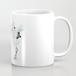 Dancing Japanese Red-crowned crane Coffee Mug
