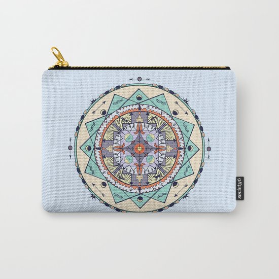 Time and Light Native Shapes Mandala Carry-All Pouch