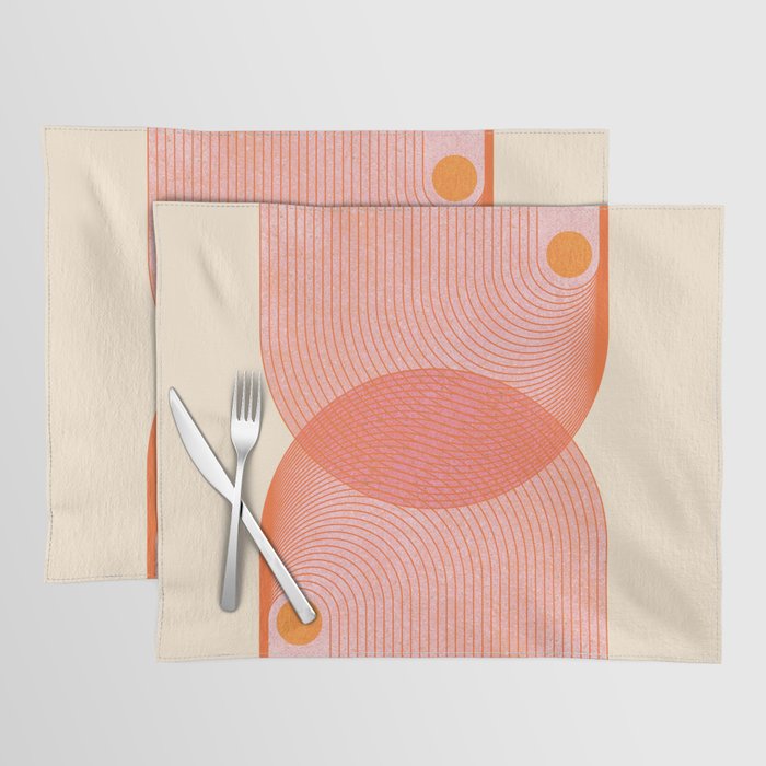 Abstraction_SUN_SUMMER_RED_HOT_SHINE_POP_ART_0322M Placemat