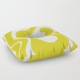 Yellow abstract Floor Pillow