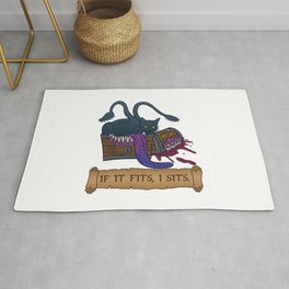 If it Fits, I Sits Rug | Cats, Cat, Monsters, Dungeonsanddragons, Mimic, Displacerbeast, Geek, Game, Dnd, Gamer 