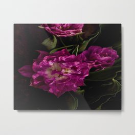 Flowers Metal Print | Color, Bloom, Feminine, Darkbackground, Decorative, Happy, Digital, Strongcolour, Emotive, Standsout 