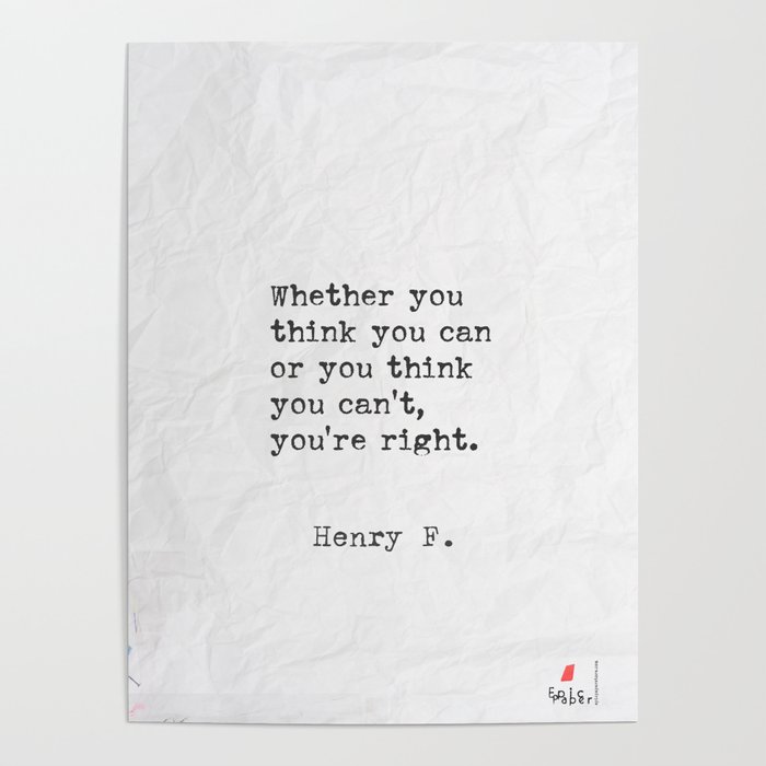 Henry F. quote 60 Poster