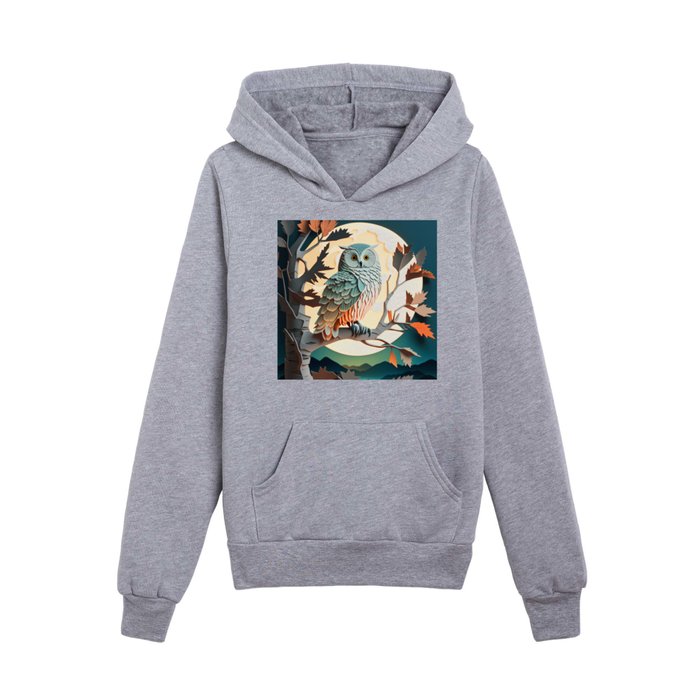 Owl Part of the Creatures of the Wild collection Kids Pullover Hoodie