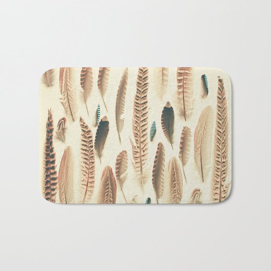 Found Feathers Bath Mat