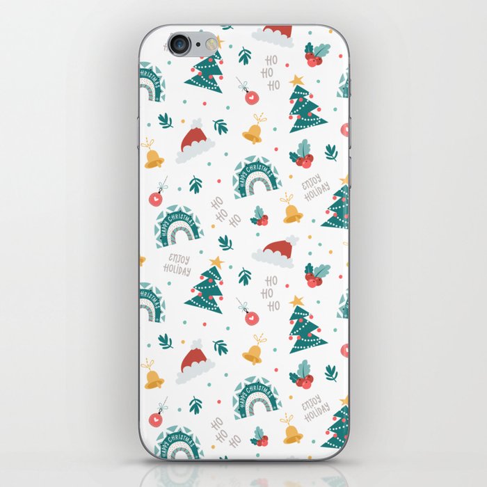 Ho Ho Ho Enjoy Holiday christmas pattern iPhone Skin