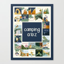 Camping A to Z Canvas Print