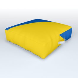 Sapphire and Yellow Solid Shapes Ukraine Flag Colors 4 100 Percent Commission Donated Read Bio Outdoor Floor Cushion