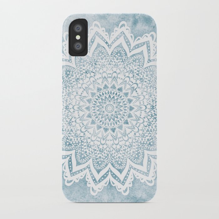 light blue mandala savanah iphone case