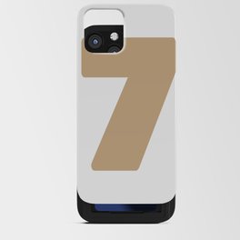 7 (Tan & White Number) iPhone Card Case